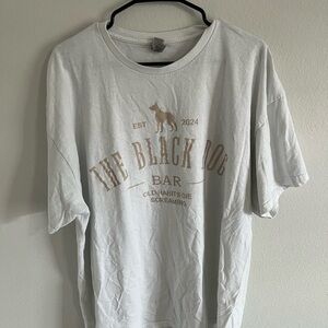 The Black Dog White Short Sleeve Tee Vintage Graphic